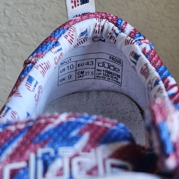 Hey Dude Wally Proud Shoes - Unisex - Mens 10 - Zumbaz / Buffalo Bills styled - Picture 2 of 5